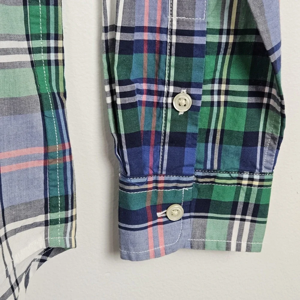 Ralph Lauren Dress Shirt Boys Size L 14/16 Long Sleeve Button Down Plaid NEW